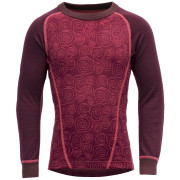 Camiseta funcional para niños Devold Duo Active Merino Shirt Kid rosa/burdeos Beetroot