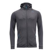 Sudadera de hombre Devold Aksla Man Jacket W/Hood gris Night