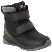 Botas de invierno para niños Jack Wolfskin Polar Bear Texapore Mid Vc K negro/amarillo phantom / burly yellow XT