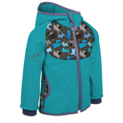 Chaqueta softshell para niños Unuo fleece vzor verde