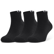Calcetines Under Armour Core QTR 3PK negro Black/White