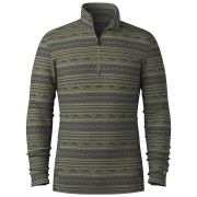 Camiseta funcional de hombre Smartwool M Classic Thermal Merino Base Layer 1/4 Zip khaki oscuro WINTER MOSS SUMMMIT SOUL
