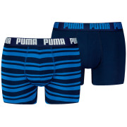 Calzoncillos bóxer para hombre Puma Everyday Striped Boxers 2P azul Blue