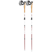 Bastones de carrera de senderos Leki Cross Trail FX Superlite Compact 110-120 cm blanco white-ferra-black