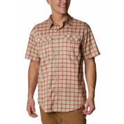 Camisa de hombre Columbia Silver Ridge Lite Plaid SS beige AncientFossilSmallGrid