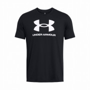 Camiseta de hombre Under Armour Sportstyle Logo Update SS negro/blanco Black/White