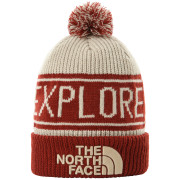 Gorro The North Face Retro Tnf Pom Beanie blanco/rojo BrickHouseRed/Flax