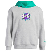 Camiseta funcional para niños Under Armour UA B Rival FLC Graphics Hd Mod Gray Light Heather gris claro Mod Gray Light Heather / Geode Green / White