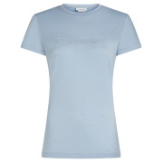 Camiseta funcional de mujer Icebreaker Women M 150 Tech Lite SS Tee IBStitchlin azul claro Zinc Blue