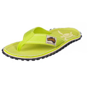 Chanclas de mujer Gumbies Islander Lime Turtle amarillo Lime