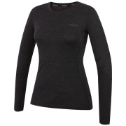 Camiseta de mujer MOOA MerinoSilk 160 long negro black melange