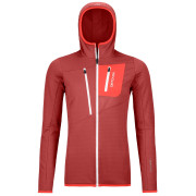 Sudadera de mujer Ortovox Fleece Grid Hoody W's 2023 naranja blush