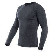 Camiseta funcional de hombre Sensor Merino Bold dl.rukáv gris oscuro Anthracite Gray