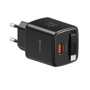 Adaptador Swissten SlideCharge Gan 45W, 1X USB-A 18W + kabel USB-C 0,75 m