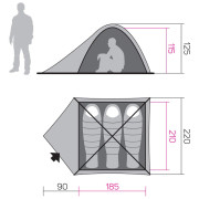 Tienda de campaña de senderismo Hannah Tycoon 3