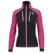 Sudadera funcional de mujer Karpos Alagna Evo W Jacket negro/rosa Black/Cabaret