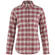 Camisa de mujer Fjällräven Övik Flannel Shirt W rosa Mesa Purple-Fog