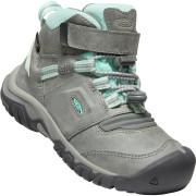 Calzado para niños Keen Ridge Flex Mid Wp Children gris claro grey/blue tint