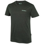 Camiseta de hombre Zulu Merino 160 Short 4C Comfy verde oscuro dark green melange