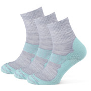 Calcetines Zulu Merino Women 3-pack turquesa/gris