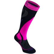 Medias de mujer Bridgedale Ski Midweight Women's negro/rosa Black/FluorPink