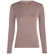 Camiseta funcional de mujer Icebreaker Women Merino 200 Oasis LS Crewe Rainer Ridge rosa Summit