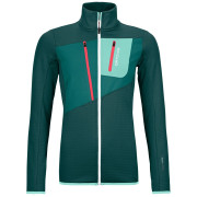 Sudadera de mujer Ortovox Fleece Grid Jacket W 2023 azul oscuro dark pacific