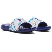 Pantuflas de mujer Under Armour W Ansa Graphic blanco/azul White / Sonar Blue / Sonar Blue