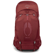 Mochila de senderismo para mujer Osprey Aura Ag 65 rojo berry sorbet red