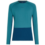 Camiseta funcional de hombre Icebreaker Men Merino 200 ZoneKnit LS Crewe azul/ azul claro Atlant/Topaz/Cb