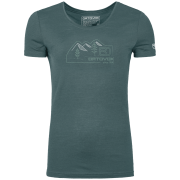 Camiseta de mujer Ortovox 150 Cool Vintage Badge T-shirt gris oscuro Dark Arctic Grey