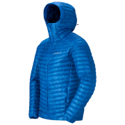 Chaqueta de plumón para hombre Norrona trollveggen down800 super light Hood azul Skydiver