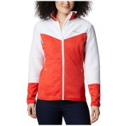 Sudadera de mujer Columbia Roffe Ridge II Full Zip rojo/blanco BoldOrangeWhite