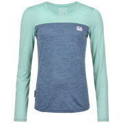 Camiseta funcional de mujer Ortovox 150 Cool Logo Ls W azul ice waterfall