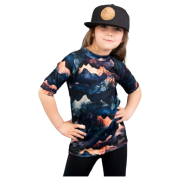 Camiseta para niños Drexiss All Alpine Peaks Coolmax azul/naranja