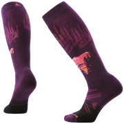 Calcetines de esquí Smartwool W Ski Full Cushion Alpine Auroras violeta oscuro/rosa PURPLE IRIS