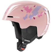 Casco de esquí para niños Uvex Viti rosa pink puzzle