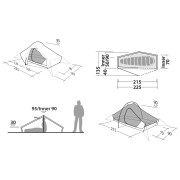 Tienda de campaña de senderismo Robens Chaser 1 LW