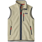 Chaleco de hombre Patagonia Men's Retro Pile Fleece Vest beige Pelican w/Smolder Blue