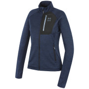Sudadera de mujer MOOA Nyore Grid 220 azul oscuro navy melange