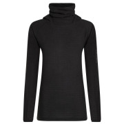 Sudadera de mujer Icebreaker Wom Mer 400 RealFleece Grid Pulover Hood negro Black