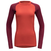 Camiseta funcional de mujer Devold Duo Active Woman Shirt LS rojo Beetroot