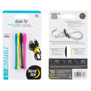 Juego de conexión Nite Ize Gear Tie Cordable mix1 Různé barvy