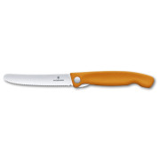 Cuchillo plegable Victorinox Swiss Classic - vlnkové ostří naranja Orange