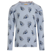 Camiseta funcional para niños Icebreaker Kids M 200 Oasis LS Crewe Bear Tour AOP azul claro Zinc Blue/Aop