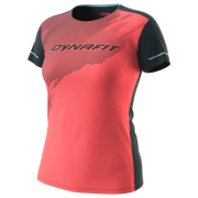 Camiseta funcional de mujer Dynafit Alpine 2 W S/S Tee naranja/negro hot coral/3010