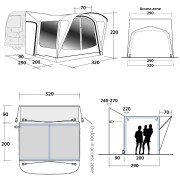 Carpa de autocaravana/furgoneta Outwell Parkville 200SA Tall