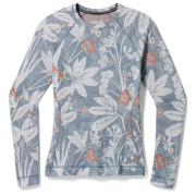 Camiseta funcional de mujer Smartwool W Classic Thermal Merino BL Crew Boxed azul claro Winter Sky Floral