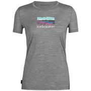 Camiseta de mujer Icebreaker Women Tech Lite II SS Tee Trailhead gris metro hthr