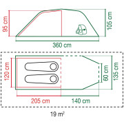Tienda de campaña de senderismo Coleman Cortes 2